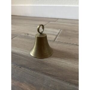 Vintage 3.5" x 2.75" Brass Bell w/ Ring Handle